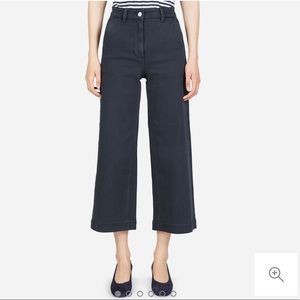 Everlane Wide Leg Crop Pant Navy Short